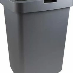 Promo 🔔 Sunware - Delta Prullenbak Klep 50L Grijs / Zwart - 39,7 X 34,5 X 56,4 Cm 😀