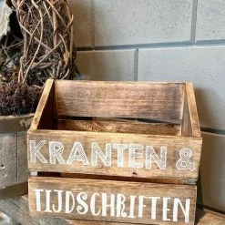 Hete verkoop 👍 Merkloos Krantenbak - 32x25cm - Kranten En Tijdschriften - Nieuw Huis - Nieuwe Woning - Hout - Landelijk Stoer En Sfeervol Wonen - Cadeau - Vaderdag - Moederdag - Verjaardag 👍