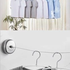 Nieuw 🛒 AA Commerce Uitrekbare Muur Waslijn - RVS Ruimtebesparende Automatische Roldrooglijn - Rol Waslijn Uittrekbaar - Muur Drooglijn - Droogrek Wasdraad - 3 Meter Drooglengte - Waslijndraad Stalen Kern - Wasrek Droogrek - 10 KG Draagvermogen - Voor Binnen/Buiten 🤩 -Bosch verkoop 550x733 15