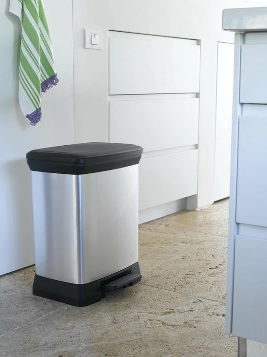 Aanbiedingen 🔔 Curver Decobin Prullenbak - Rechthoekig - 30L - Metallic - Recycled Kunststof ⌛ 4 Aanbiedingen 🔔 Curver Decobin Prullenbak - Rechthoekig - 30L - Metallic - Recycled Kunststof ⌛ - Afbeelding 4