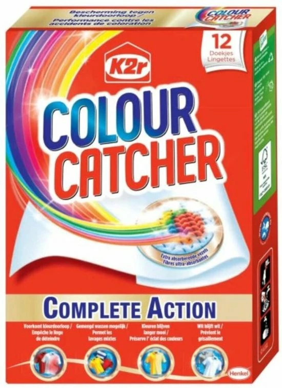 Flash-uitverkoop π K2R Colour Catcher 12 Sheets π― 1 Flash-uitverkoop π K2R Colour Catcher 12 Sheets π―