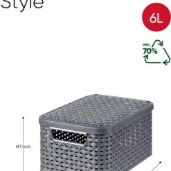 Groothandel π Curver Style Mand S - 6L - Antraciet Met Deksel π 9 Groothandel π Curver Style Mand S - 6L - Antraciet Met Deksel π -Bosch verkoop 550x760