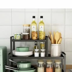 Flash-uitverkoop 🎁 TammaT Keuken Organizers - Aanrecht Organiser - 18*33,2* 21 Cm - Gootsteenkast Organizer - Bureau Organizer - Opbergrek - Kruidenrek - Kast Organizer - Badkamer Organizer 😀 -Bosch verkoop 550x778 4