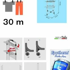 Aanbiedingen 🔥 Tomado - Metaltex - Aliseo 3 - Droogtoren - 30 M - Grijs 👏 -Bosch verkoop 550x778 8