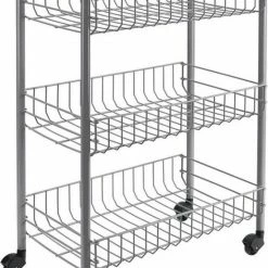 Promo ✔️ Tomado - Metaltex Tomado Metaltex - Siena Opbergtrolley - 3 Manden - Zilver 🥰