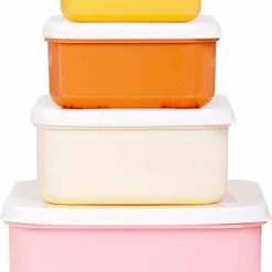 Uitgang 👍 Lunch & Snack Box Set Van 4: Regenbogen | A Little Lovely Company 🔔 -Bosch verkoop 550x785