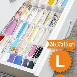 Nieuw ⭐ Kast Organizer - Lade Verdeler - 2 STUKS - LARGE - Opbergbox - Opbergmand - Organizer Kleding - Kayslus 😉