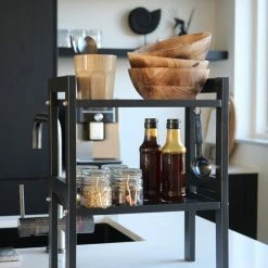 Nieuw 🔔 Clear Living Keuken Organizer - Aanrecht Organizer - Bureau Organizer - Kruidenrek - Etagere - Gootsteen Organizer - Keukenkast Organizer - Metaal - Zwart 🤩 -Bosch verkoop 550x825 20