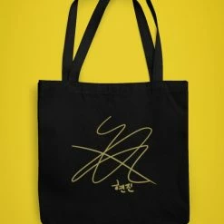 Hete verkoop ❤️ Shennit Stray Kids Hyunjin Signature Gold Totebag Black - Korean Boyband SKZ - Kpop Fans - Hyunjin Stray Kids - One-size ✔️