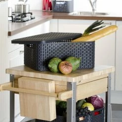 Groothandel π Curver Style Mand S - 6L - Antraciet Met Deksel π 8 Groothandel π Curver Style Mand S - 6L - Antraciet Met Deksel π -Bosch verkoop 550x830