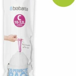 Promo 🌟 Brabantia Perfect Fit Afvalzakken 10/12 L - Code C - Set Van 12 Rollen X 20 Stuks ⌛