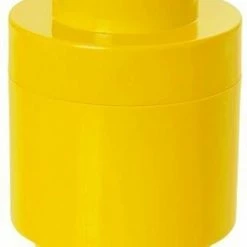 Uitgang 💯 Opbergbox Brick 1 Rond, Geel - LEGO ❤️