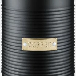 Hete verkoop 🌟 Zwarte Voorraadbus Koffie Typhoon. Met Bamboe Deksel. Inhoud 1 Ltr. ❤️